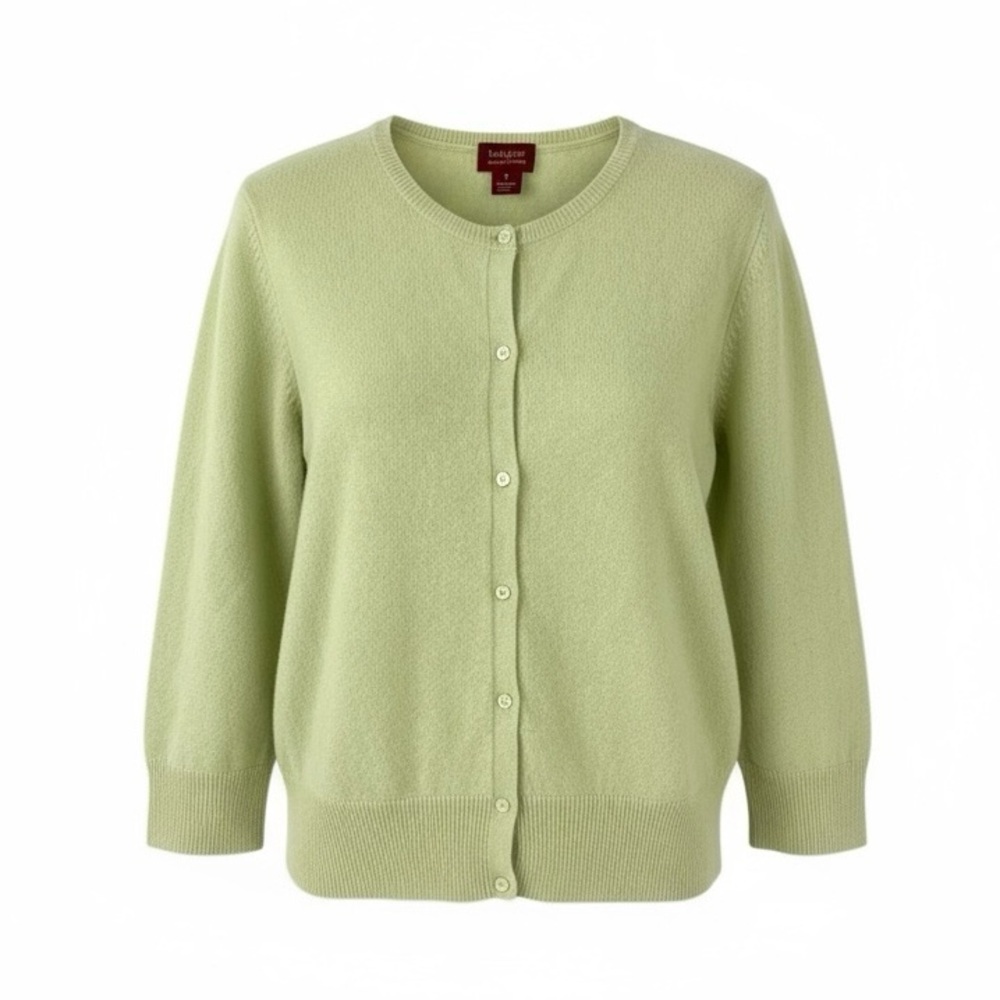 Halogen Cashmere Cardigan in Lime sz Small